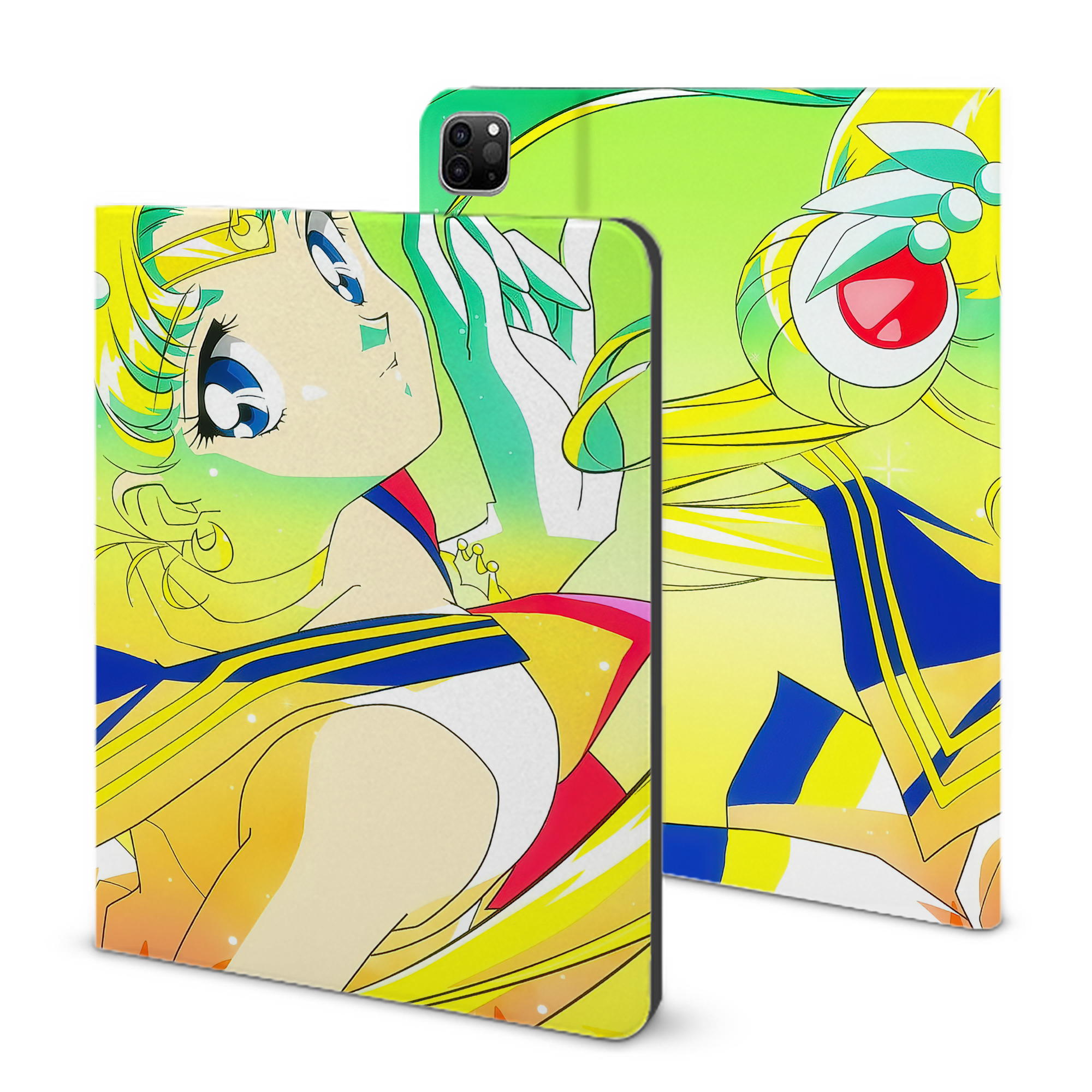 （画像用） 美少女戦士セーラームーン Sailor Moon IPad ケース ブック型 PUレザー TPU 耐衝撃 軽量 薄型 ペン収納なし 全面保護 IPad 各モデル対応
